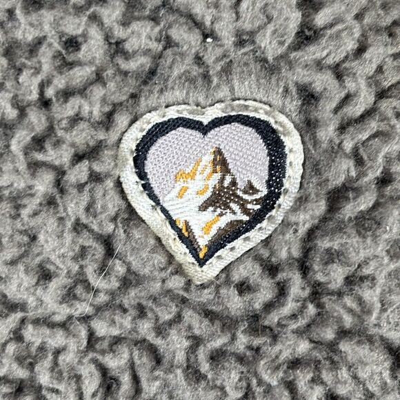 KUHL Flight Jacket Womens Large Brown Sherpa Fleece Hooded Full Zip Thumbholes - Picture 11 of 13